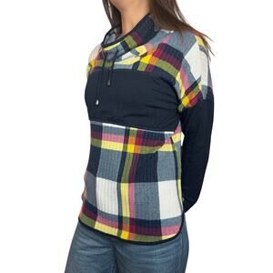 UNIQUE Pure Essence Women's Knit Plaid Top Size Women's large